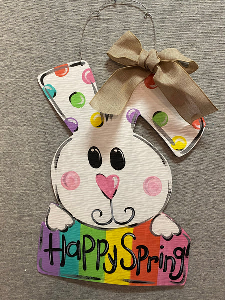 Happy Spring Bunny Door Hanger