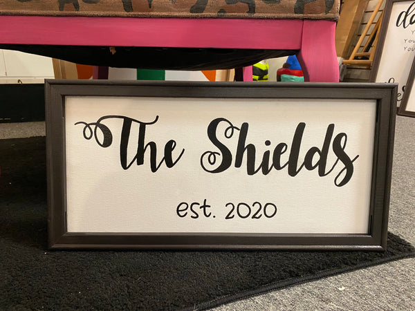 Personalized Name Reverse Canvas