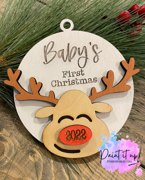 Baby’s First Christmas Reindeer Ornament