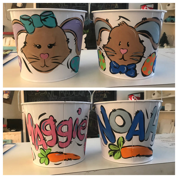 Easter Bucket (Hand-painted)