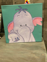 Stuffed Elephant Canvas