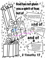 2 Timothy 1:7 Coloring Page