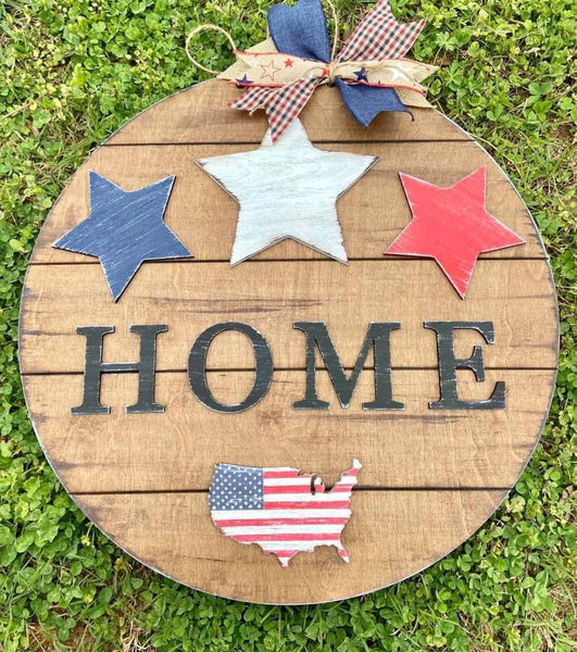 Home Stars Wooden Door Hanger