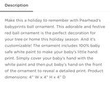 Babyprints Handprint/Footprint Ornament