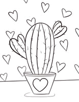Valentine Cactus Canvas
