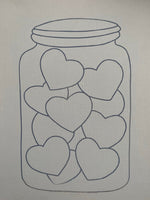 Mason Jar Hearts Canvas