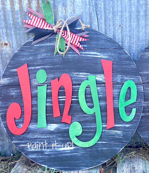 Jingle Wooden Door Hanger