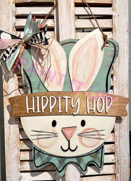 Hippity Hop Wooden Door Hanger
