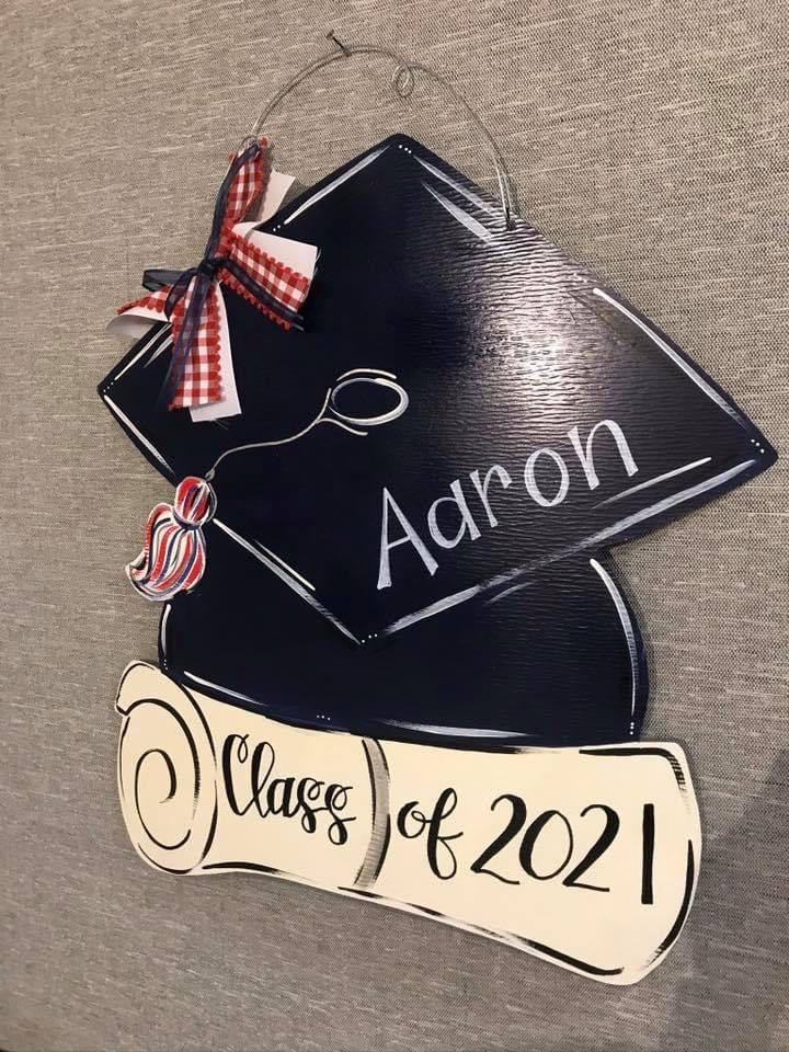 Graduation Cap Door Hanger Paint it up!