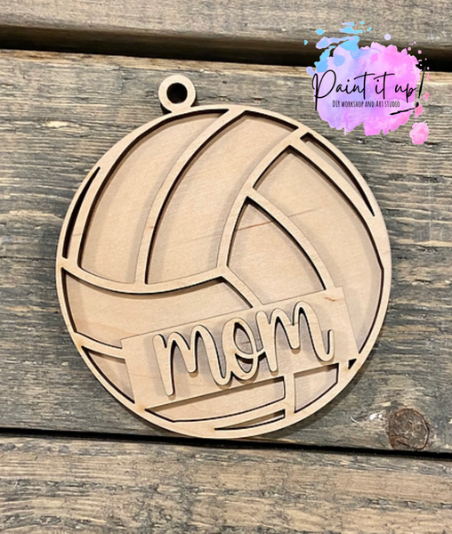 Volleyball Mom Ornament-Bag Tag-Car Charm