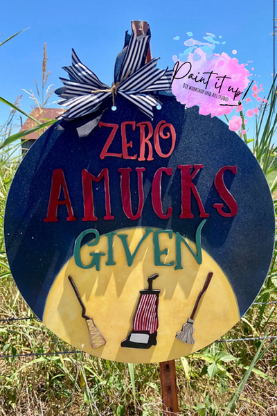 Zero Amucks Given Wooden Door Hanger