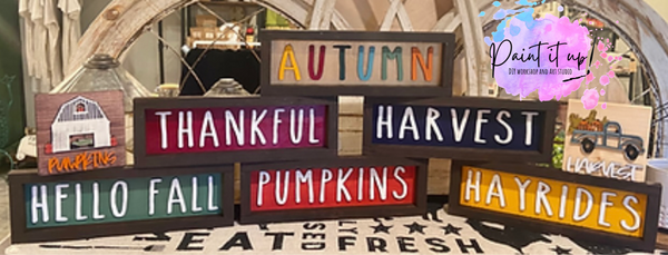 Fall Framed Mini-signs DIY kits