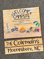 Personalized Camper Wooden Signs