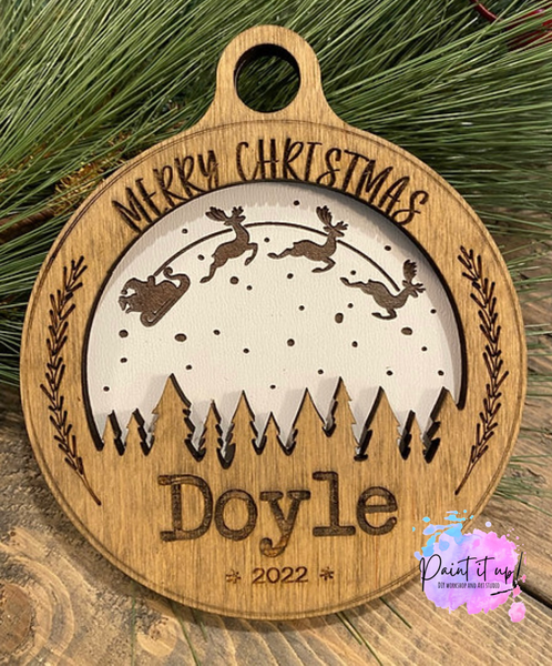 Personalized Sleigh Christmas Ornament