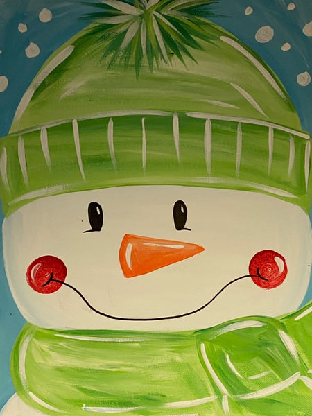 Snowman Head Canvas